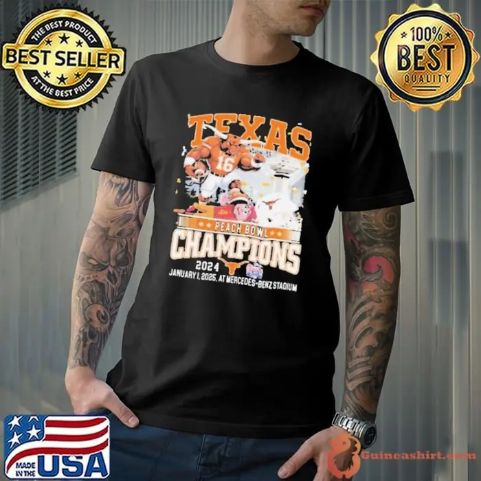 Texas Longhorns Vs ASU Peach Bowl January 1 2025 Champions At Mercedes Benz Stadium Mascot t Unisex