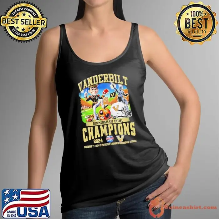 Vanderbilt Commodores Birmingham Bowl Champions 2025 Tank Top