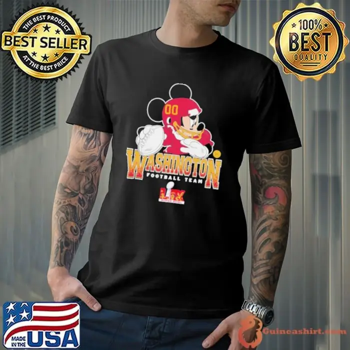 Washington Commanders Junk Food Disney Mickey QB Super Bowl Lix Unisex
