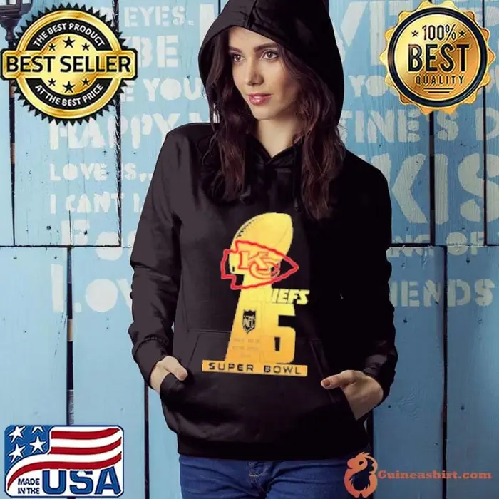 Kansas City Chiefs 5 Super Bowl NFL Trophy Hoodie