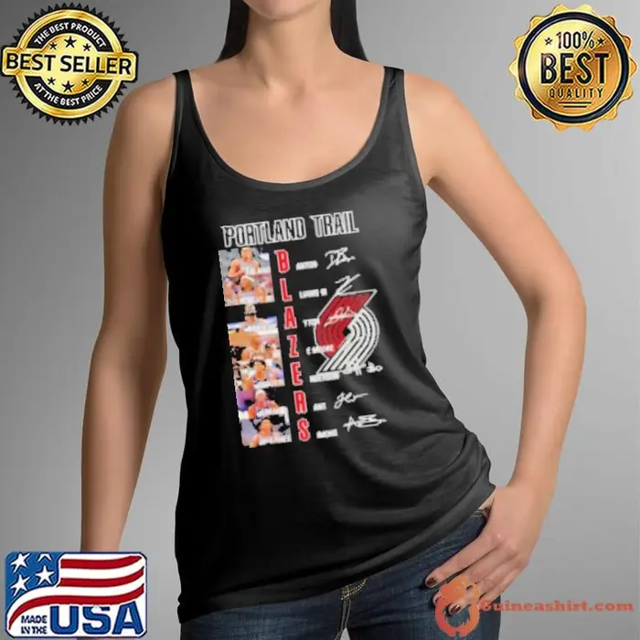 NBA Portland Trail Blazers players name signature Tank Top