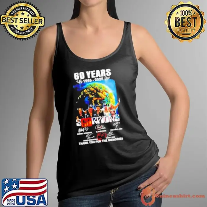 Scorpions 60th Anniversary 1965 2025 Thank You For The Memories Tank Top
