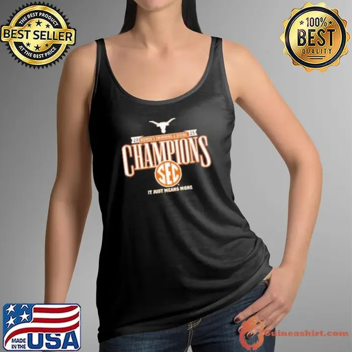 Texas Orange Texas Longhorns 2025 SEC Women's Swimming and Diving Conference Champions Locker Room Tank Top