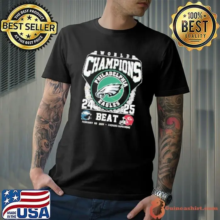 World Champions Philadelphia Eagles Beat Kansas City Chiefs 24 25 Unisex