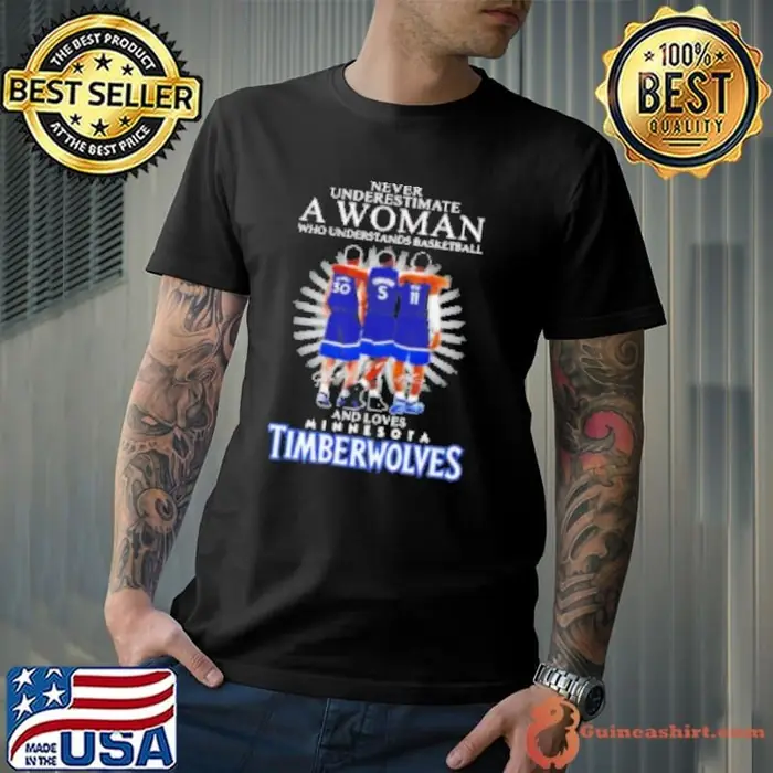 Never underestimate a woman who understands basketball and loves Minnesota Timberwolves signatures Unisex