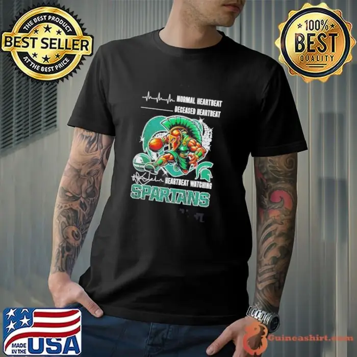 Normal Heartbeat Deceased Heartbeat Heartbeat Watching Spartans Basketball Mascoz Unisex