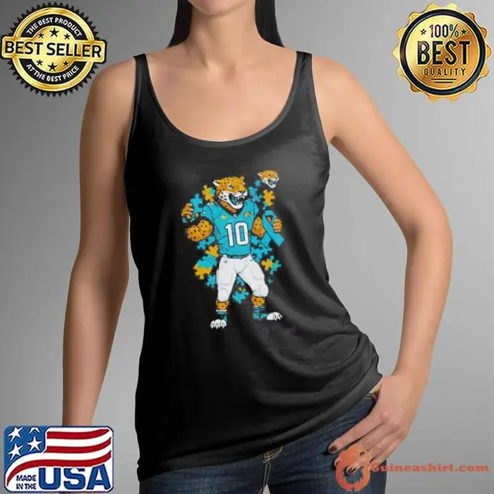 Autism Awareness Jacksonville Jaguars Mascot 2025 Tank Top