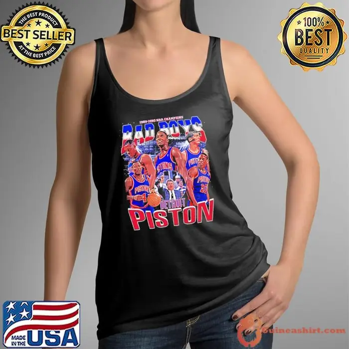 Detroit Basketball Bad Boys 1989 1990 NBA Champions Tank Top