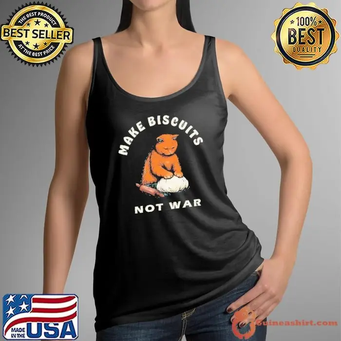 Ginger cat make biscuits not war Tank Top