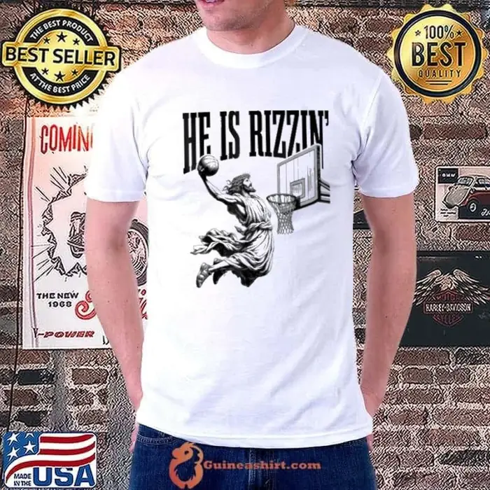 He Is Rizzin Jesus Playing Basketball Unisex