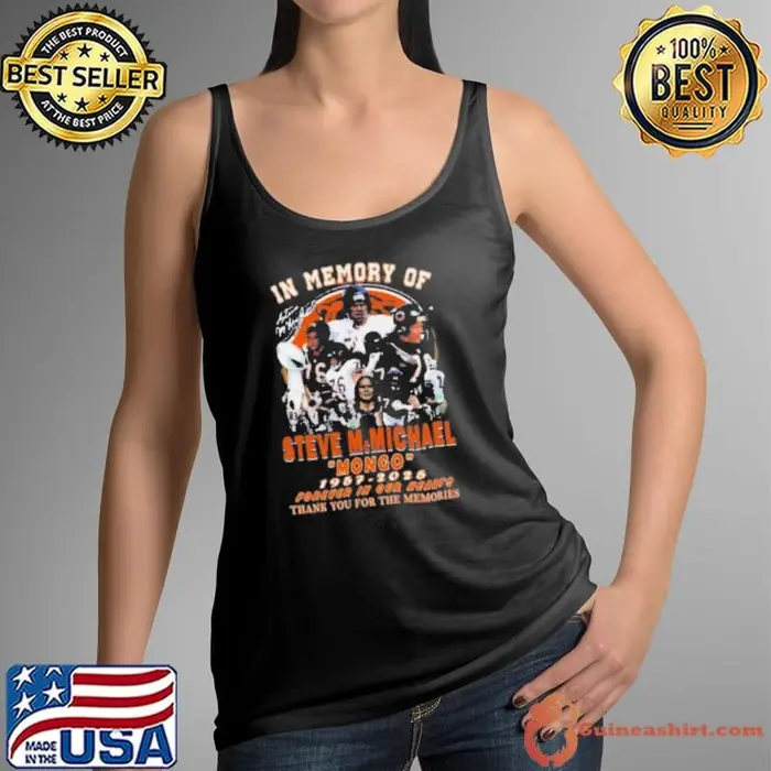 In Memory Of Steve Mc Michael Mongo Chicago Bears Tank Top