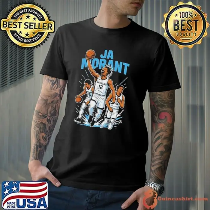 Ja Morant Memphis Grizzlies Basketball NBA signature cartoon Unisex