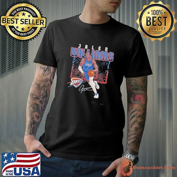 Jalen Williams Oklahoma City Thunder MLB Basketball Player Shattered Signature Unisex