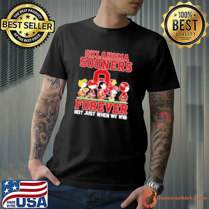 Peanuts characters Oklahoma Sooners forever not just when we win Unisex