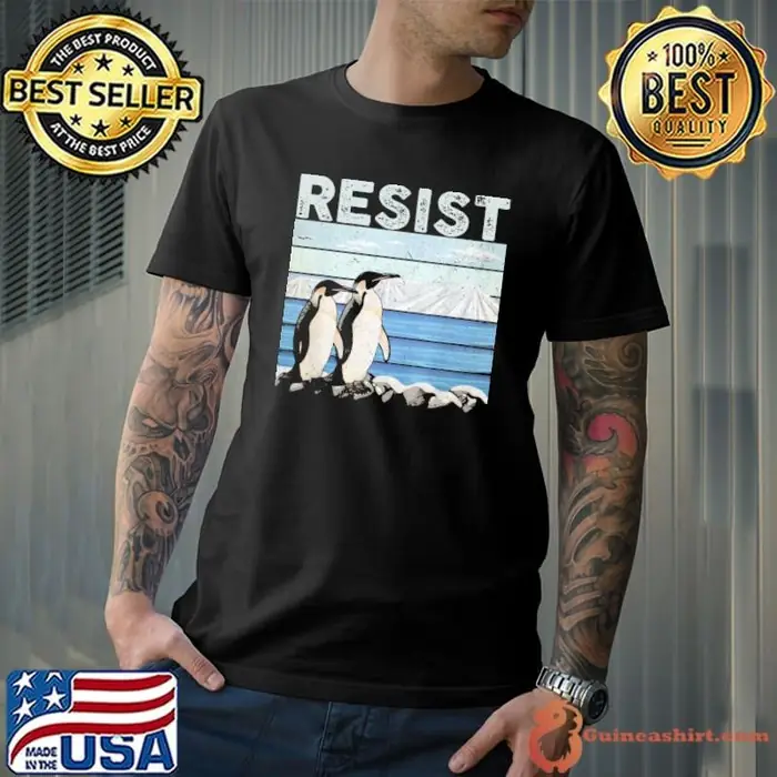 Resist Penguin Activism Rock VIntage Unisex