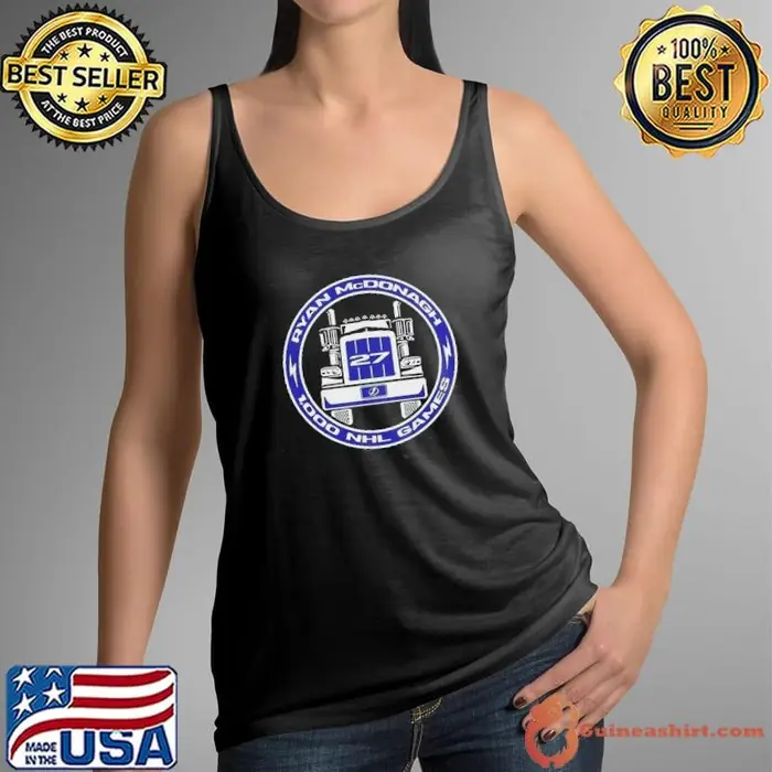 Ryan Mcdonagh 1000 Games Performance Tank Top