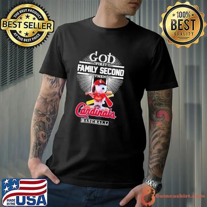 Snoopy God first family second then Cardinals baseball Unisex