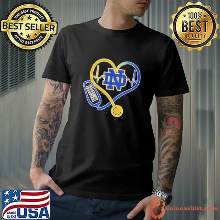 Stethoscope Heartbeat Notre Dame Fighting Irish Unisex
