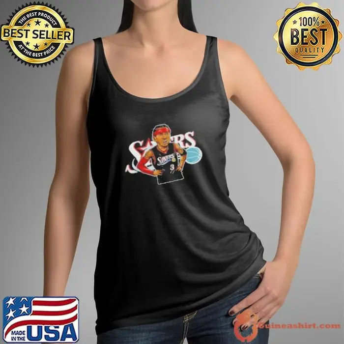 Allen Iverson 3 Philadelphia 76ers Basketball NBA Tank Top