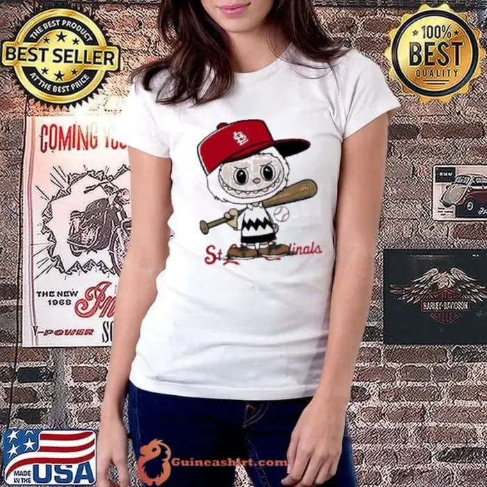 Labubu Charlie Brown St Louis Cardinals Ladiestee