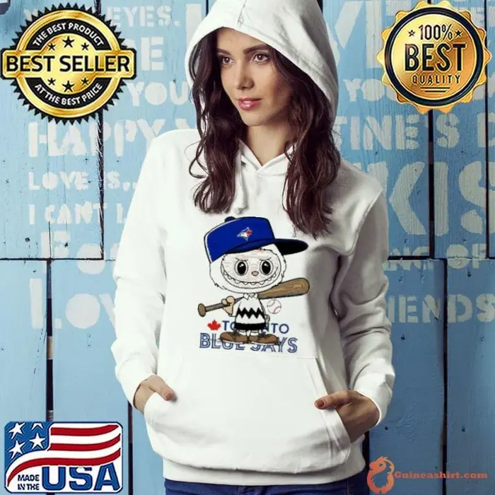 Labubu Charlie Brown Toronto Blue Jays Hoodie