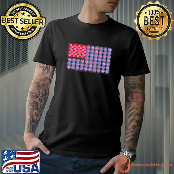 Logo Chicago Cubs American Flag Unisex