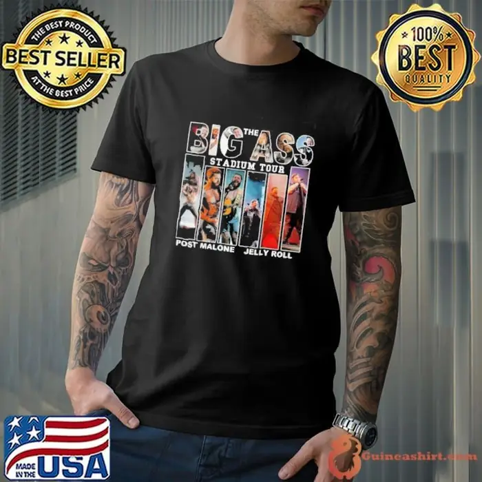 Post Malone Tour Big Ass Stadium Jelly Roll Football Retro 90s Vintage Unisex