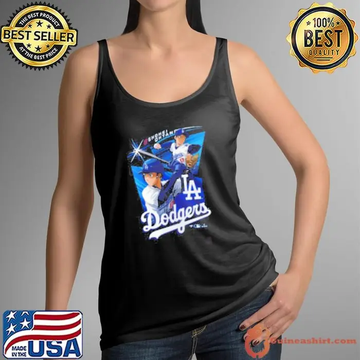 Shohei Ohtani 17 Los Angeles Dodgers MLB Anime Player Tank Top