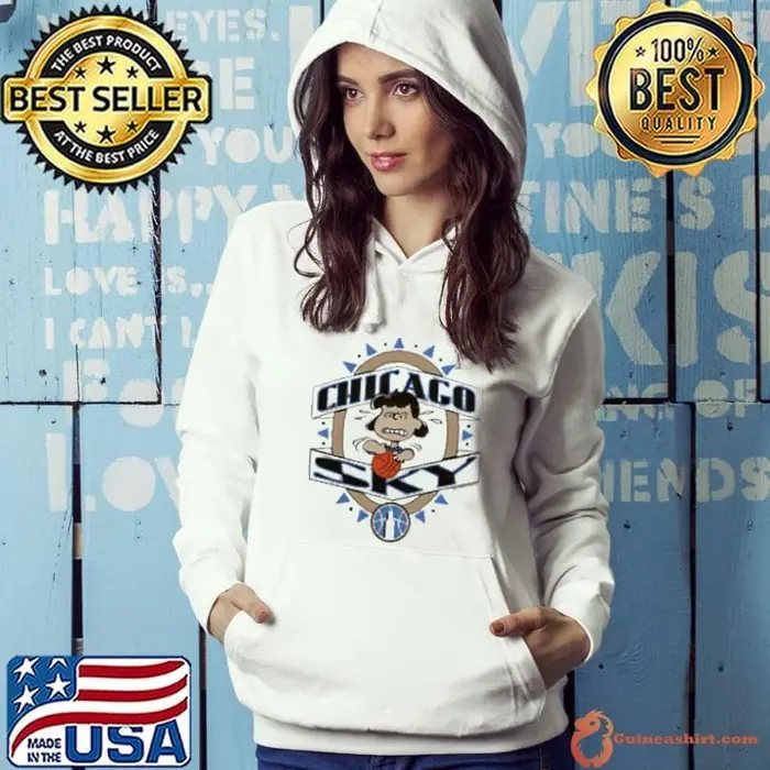 Snoopy Peanuts Lucy x Chicago Sky basketball Hoodie
