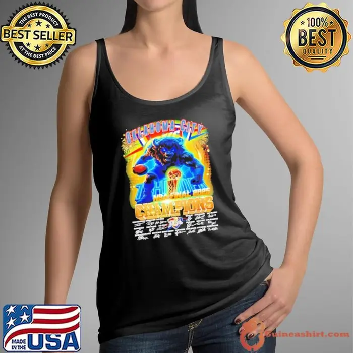 Oklahoma City Thunder NBA Finals Mascot Signatures Tank Top