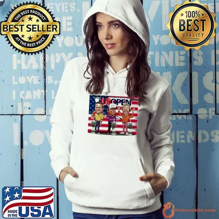 US Open Champion The King The Merry Mex and The Golden Bear Usa Flag Hoodie